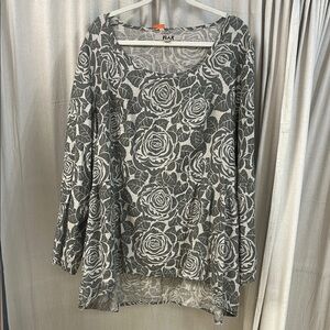 Olive Green Floral Tunic - Flax